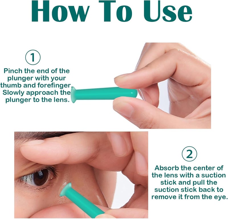 eagosion 4PCS Hollow Hard Contact Lens Remover Tool Contact Lens Plunger Removal Insertion Soft Silicone Suction Cup only for Hard Lenses(OK/RGB Lens) Eye Contact Remover Applicator(not for Soft/Scleral Lens) - Image 5
